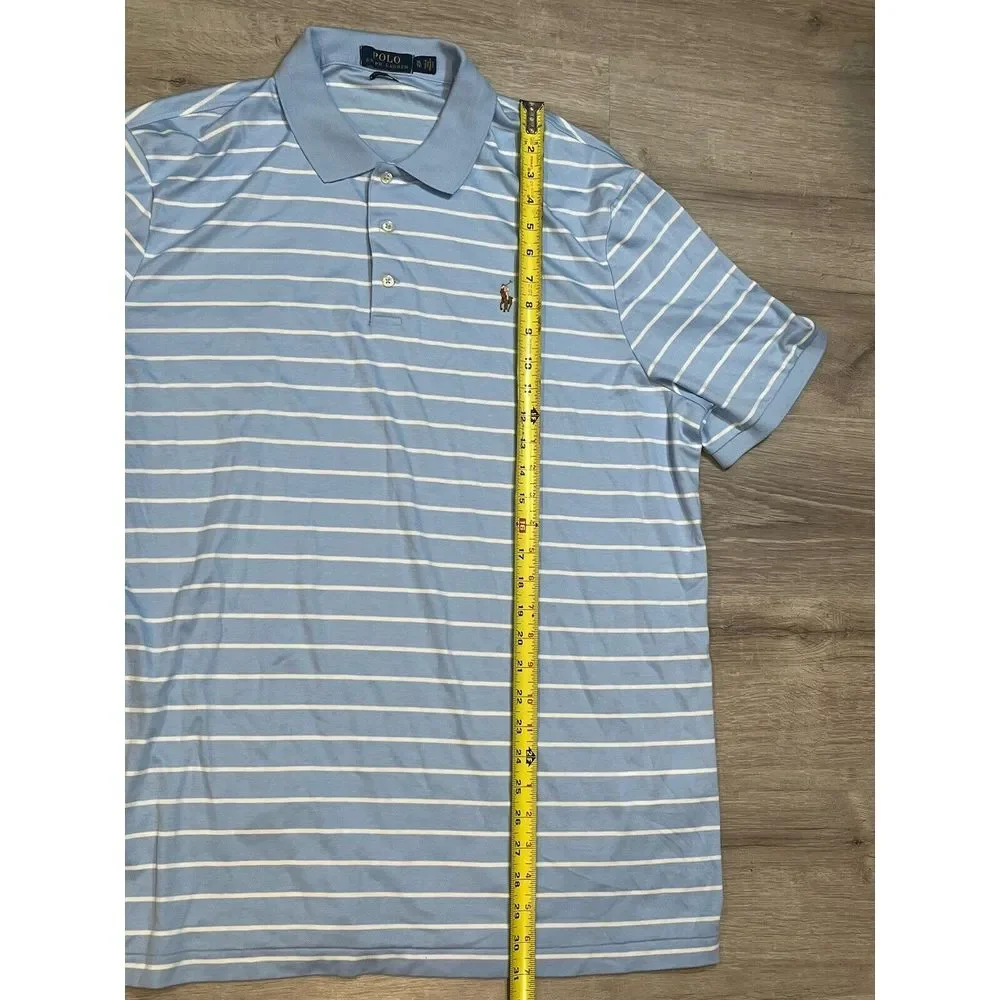 Men Polo Ralph Lauren mesh Polo Shirt‎ Striped - CLASSIC FIT - XL